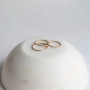 Agapantha Twist Stacking Ring 14K Gold Fill